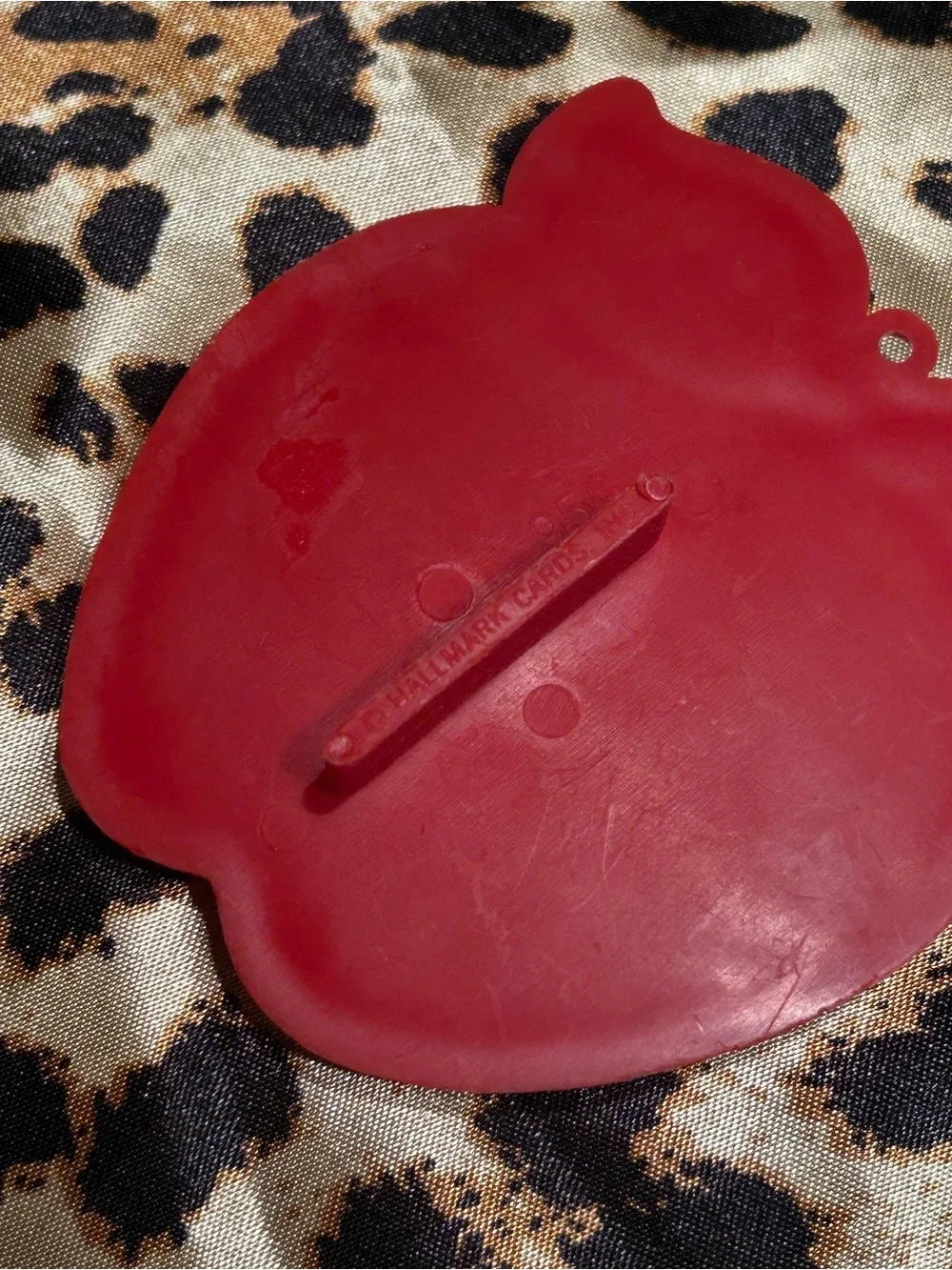 Vintage Hallmark Apple Red Plastic 3 inch. Cookie Cutter